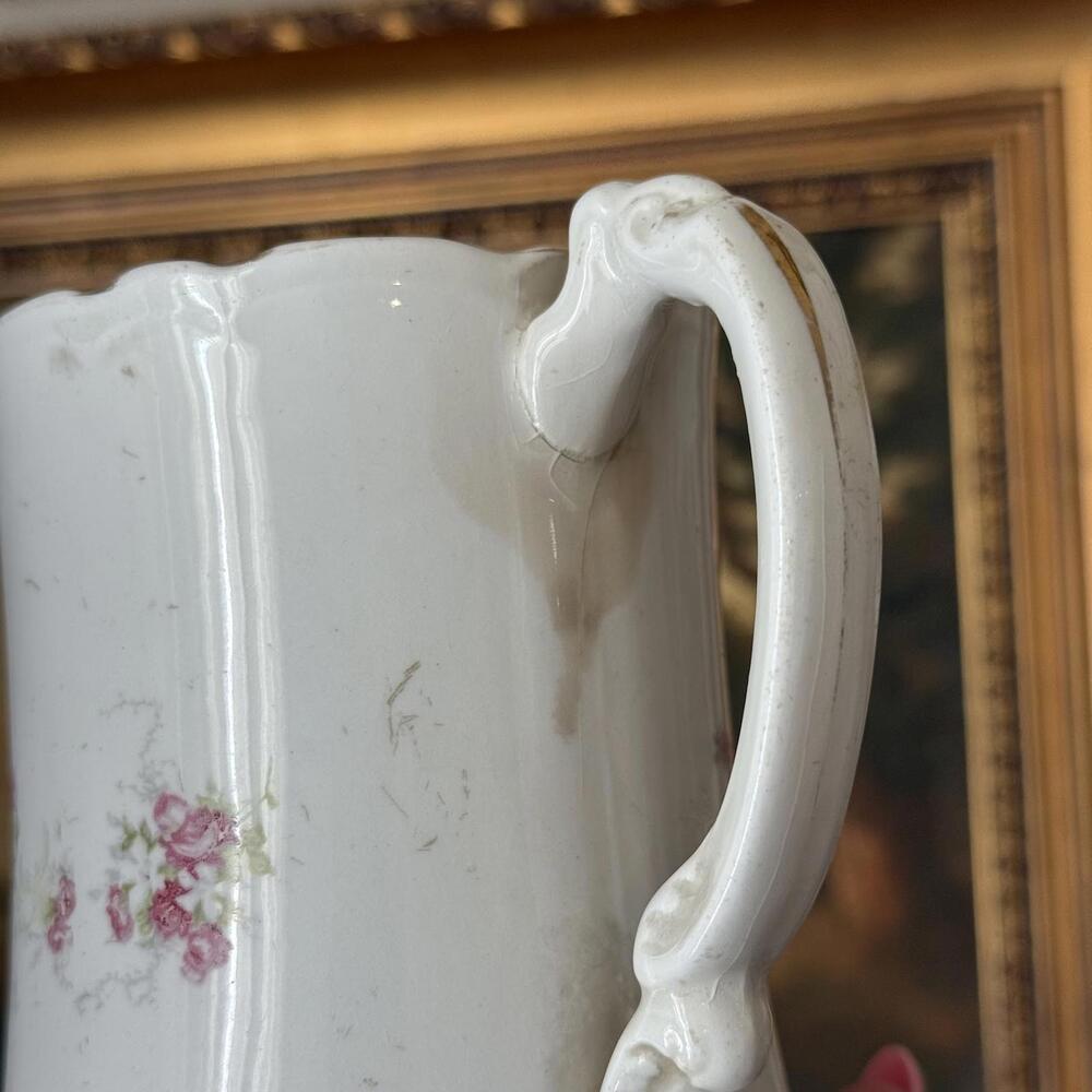 Vintage Hand-Painted Floral Pitcher - Picture 9 of 9